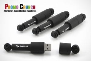 car shock absorber custom PVC molded flash drives and USB Memory sticks for marketing and advertising