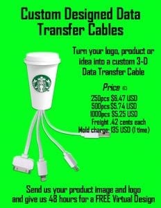 3D data transfer cable flyer coded