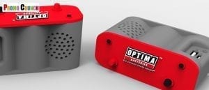 bluetooth speaker and power bank in a custom molded shape.