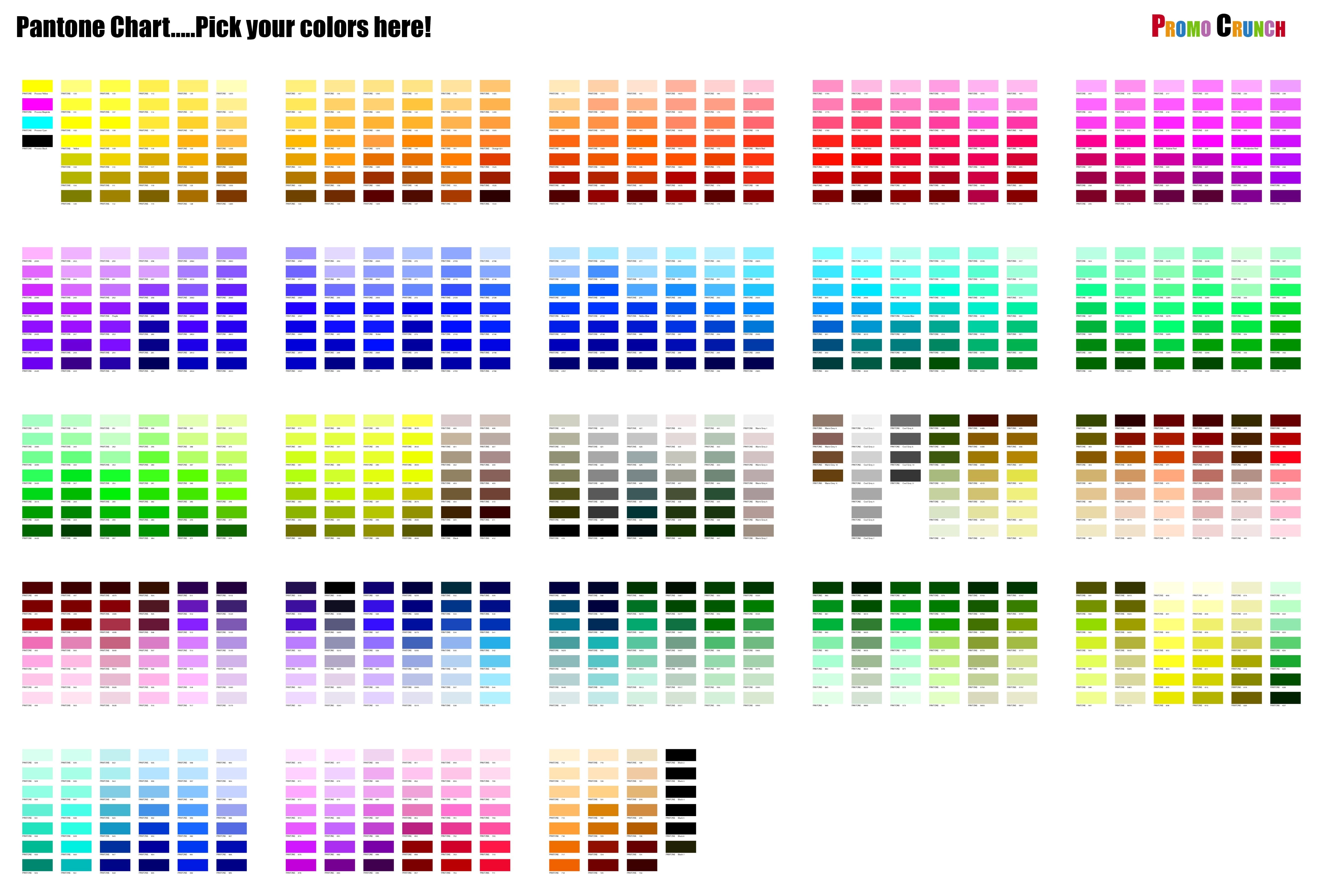 Pantone Color Chart Promo Crunch Worlds Best Custom Flash Drives