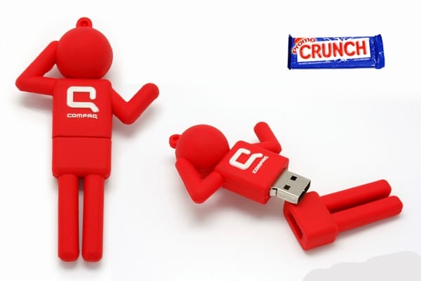 People or human shaped custom flash drive.. Promo Crunch. Home to the “World’s Coolest Custom 3D Flash Drives”. Turn your logo, idea or product into a 3D custom shaped USB flash drive.