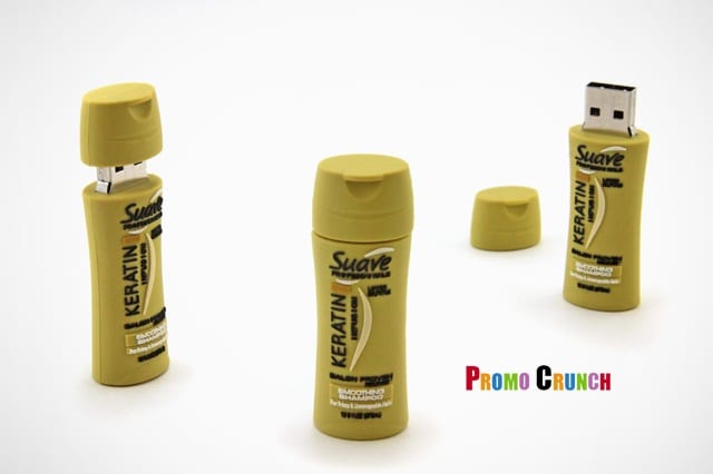 Shampoo bottle flash drive. Promo Crunch. Home to the “World’s Coolest Custom 3D Flash Drives”. Turn your logo, idea or product into a 3D custom shaped USB flash drive.