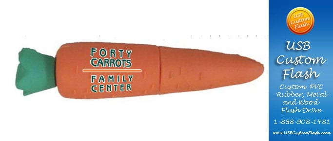 Carrot Custom PVC Rubber USB Flash Drives