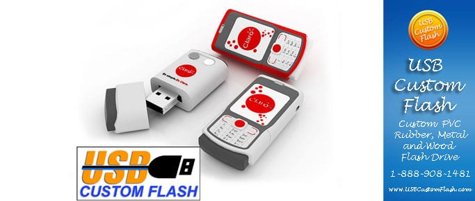 Phone Custom PVC Rubber USB Flash Drives