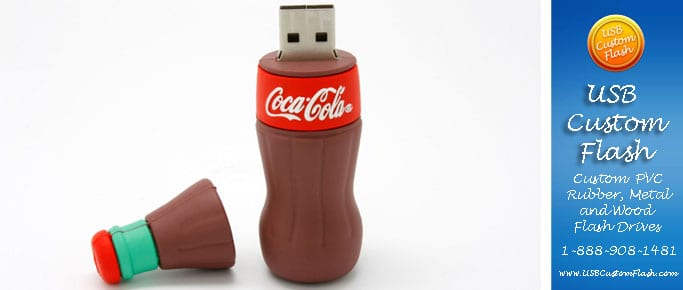 coca-cola usb custom rubber pvc flash drives