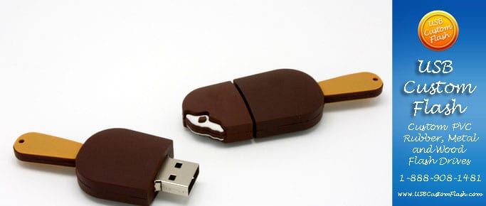 Ice creme Custom USB PVC Rubber flash drives