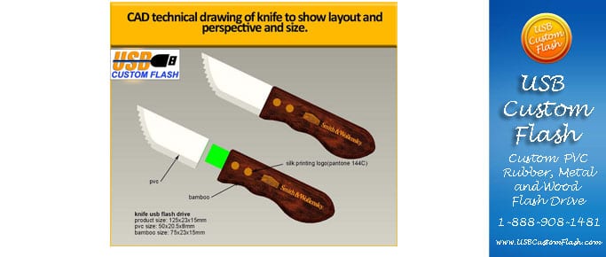 Steak knife Custom shaped USB Flash Drive