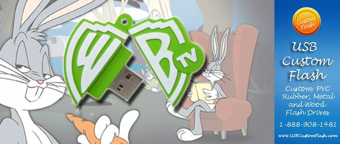 bugs_bunny_Custom_Rubber_USB_Flash_Drives Custom bespoke 3D USB flash drives for promotional marketing