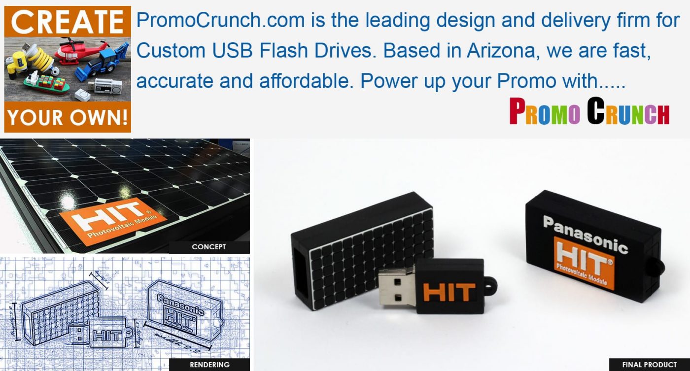 solar panel custom usb flash drive