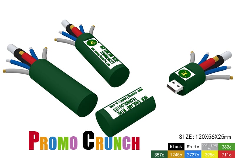 cable wire shaped flash drive for marketing and trade shows
