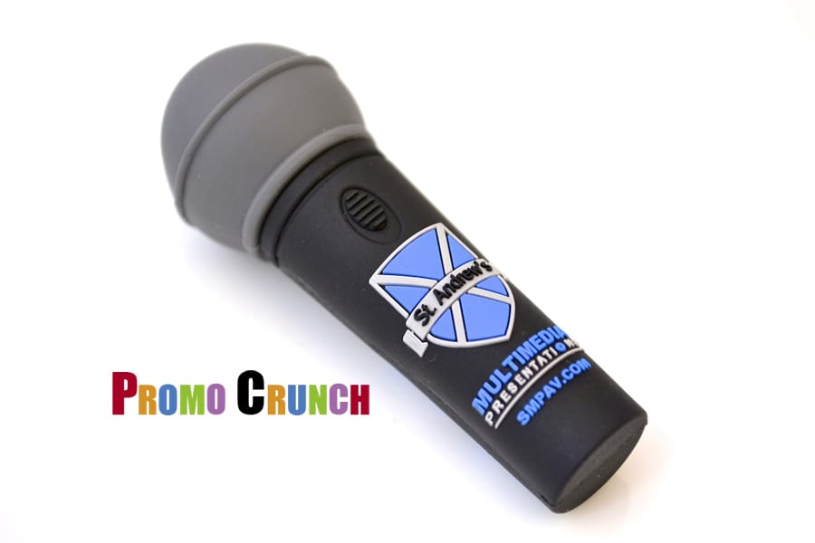Microphone shaped usb flash drive Custom bespoke 3D USB flash drives for promotional marketing