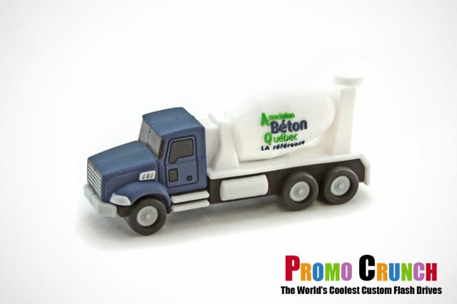 cement truck custom shaped USB flash drive for marketing and promotion
