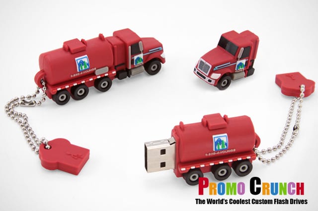 tanker truck custom molded USB flash drive