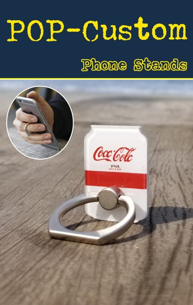 POP custom shaped promotional pop out phone holder for tradeshows -