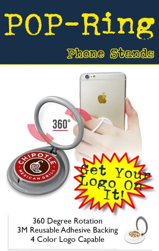 Pop Ring Prop Ring Phone ring holder and grip for tradeshow promo swag Custom bespoke 3D USB flash drives for promotional marketing