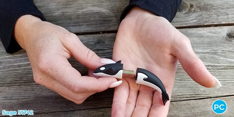 Whale shaped custom 3D USB Flash Drive | Wholesale Promotional Product| Promo Crunch, The World's best custom shaped flash drives.