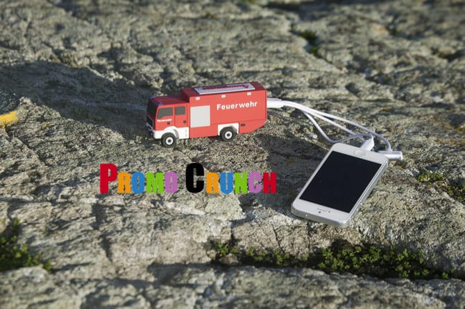 fire truck world's best custom molded power bank portable battery charger