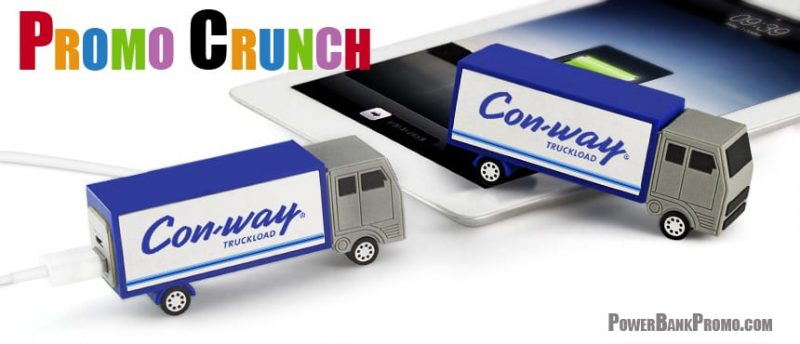 delivery truck custom pvc power bank for promo