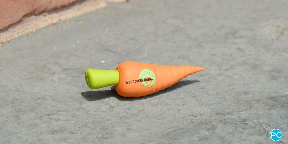 Carrot shaped custom shaped 3D USB flahs drive. Turn your logo or idea into a 3D custom flash drive | Wholesale Bulk Cheap| Promo Crunch