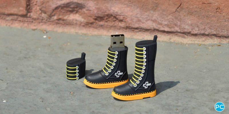 Shoe shaped custom shaped 3D USB flahs drive. Turn your logo or idea into a 3D custom flash drive | Wholesale Bulk Cheap| Promo Crunch