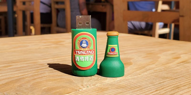 custom 3D flash drive beer bottle
