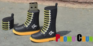 amazing custom molded usb memory sticks and flash drives. made from PVC rubber. Onky from Promo Crunch boot shape PVC and rubber custom shaped and molded flash drives and USB Memory sticks for marketing and advertising. Corporate, b2b, promotional products. The perfect logo promotion.