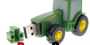 amazing custom molded usb memory sticks and flash drives. made from PVC rubber. Onky from Promo Crunch tractor custom usb custom pvc power banks for marketing and promotional
