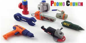 amazing custom molded usb memory sticks and flash drives. made from PVC rubber. Onky from Promo Crunch power tools custom usb custom pvc power banks for marketing and promotional
