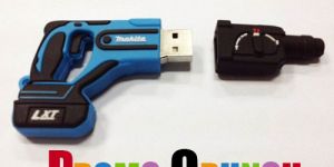 amazing custom molded usb memory sticks and flash drives. made from PVC rubber. Onky from Promo Crunch drill shaped custom usb custom pvc power banks for marketing and promotional