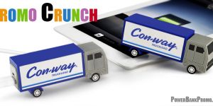 custom molded power banks are made from PVC. A rubber like material a custom power bank comes in many shapes such as trucks, cars, people, animals, rocks, trees, logo, icon, mascot. A custom molded power bank is perfect promo, marketing event, b2b, corporate, ad specialty, logo delivery truck custom pvc power bank for promo