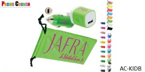 Cables, Chargers and Promotional Kits. Power up your logo onto these useful on-the-go data and power charging kits. Promotional chargers, car chargers, cables and ear buds are a great way to power up your brand.