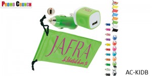 Cables, Chargers and Promotional Kits. Power up your logo onto these useful on-the-go data and power charging kits. Promotional chargers, car chargers, cables and ear buds are a great way to power up your brand.